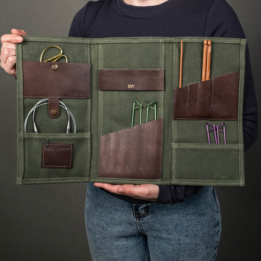 Knitting Accessories Organizer / Forest Green