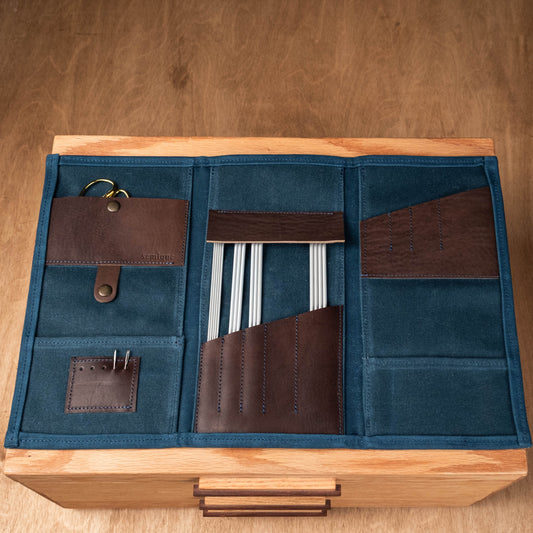 Knitting Accessories Organizer / Midnight Blue
