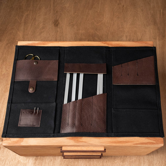 Knitting Accessories Organizer / Asphalt Black
