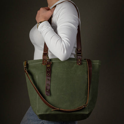 Knitting Bag / Medium / Forest Green